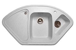 Granfest Мойка кухонная Corner GF-C1040E Серый угловая – фотография-1